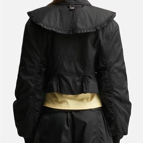 Ganni Black Ruffled Jacket - Picture 3 of 11